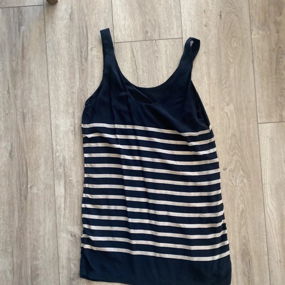 ❌SOLD❌ Joie dress shirt size Medium color black with white stripes - Picture 5 of 8